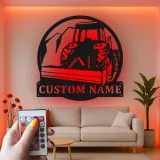 Cartel de metal LED de tractor personalizado Regalo para agricultores Decoración rústica para el hogar o granero