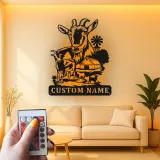 Custom Goat Farm Sign | LED Metal Wall Art | Personalized Farmhouse Decor for Barn or Ranch | Animal Lover Gift