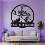 Personalisierte Gyrokopter-Schild | LED-Metall-Wandkunst | Individuelles Pilotengeschenk für Hangar, Aviator Man Cave & Büroschmuck