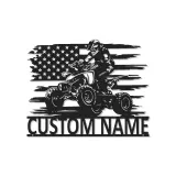 Cartel de metal LED personalizado para motorista de ATV, regalo personalizado para entusiastas del off-road, decoración para man cave