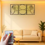Insegna personalizzata per gamer | Arte in metallo LED con controller da gioco | Decorazione su misura per sala gaming per streamer e ragazzi