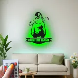 Cartel de metal LED personalizado de pingüino regalo para decoración de guardería de animales para niños