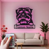 Cartel de metal LED personalizado de Shih Tzu, regalo para amantes de los perros, decoración para sala de estar