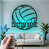 Décoration murale en métal personnalisée avec rétroéclairage LED pour les athlètes