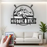 Personalisierte LED-beleuchtete Metall-Wandkunst für Skifahrer – Einzigartiges Geschenk für Ski-Enthusiasten im Berg-Lodge-Dekor