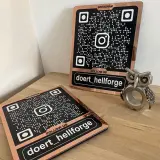 Custom Instagram QR Code Sign | Layered Acrylic Social Media Plaque | Modern Business Display for Salons & Retail