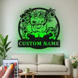 Decoración mural de metal personalizada con vaca Highland | Cartel floral LED para estilo farmhouse | Regalo a medida para ranchero y placa con nombre para nursery