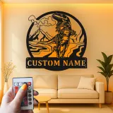 Insegna in metallo LED personalizzata con dinosauro per decorare la stanza dei bambini, regalo unico per amanti dei dinosauri