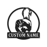 Custom Skunk Metal Wall Art | Personalized LED Name Sign for Cabin & Lodge | Realistic Wildlife Silhouette Decor