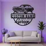 Personalisierte LED-Schild für klassische Autos | Individuelle Metall-Wandkunst für die Garage | Vintage Auto-Dekor Geschenk