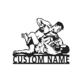 Insegna in metallo MMA personalizzata | Insegna LED per palestra o man cave | Regalo per combattenti di arti marziali