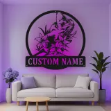 Insegna in Metallo LED Personalizzata a Tema Camaleonte - Regalo Unico per Amanti dei Rettili per Decorare la Camera o il Soggiorno 2