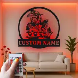 Custom Farmhouse Chicken Led Light Metal Wall Art Personalized Gift for Farmers Rustic Kitchen or Barn Decor