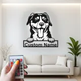 Cartel de metal LED personalizado para perros, regalo para amantes de mascotas, decoración de salón para mamás de perros
