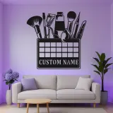 Personalisierte Makeup Artist LED-Schild | Individuelle Metall-Wandkunst für Salon-Dekoration | Beauty-Studio Namensschild | MUA Vanity Licht
