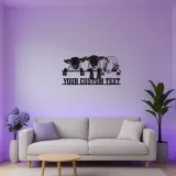 Insegna in Metallo con Pecora Personalizzata | Arte Murale LED per Fattoria | Decorazione con Nome Personalizzato per Nursery o Regalo per Ranch Rustico