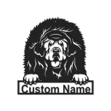 Tibet Mastiff Metall-Wandkunst | Personalisierte Hundeporträt LED-Leuchte | Geschenk für Tierliebhaber | Realistische Wohnkultur