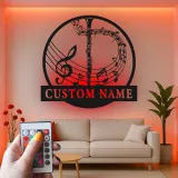 Custom Clarinet Metal Wall Art | LED Backlit Music Studio Sign | Personalized Musician Gift | Premium Band Decor