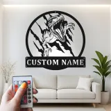 Décoration murale en métal personnalisée avec lumière LED en forme de dinosaure pour la chambre ou la salle de jeux des enfants