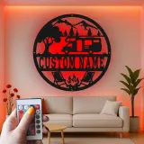Insegna in metallo LED per campeggio RV personalizzata regalo per campeggiatori decorazione per avventure all'aperto
