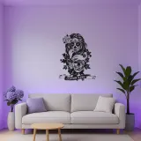 Sugar Skull LED Metal Sign | Personalized Gothic Wall Art | Custom Name Decor for Tattoo Studio & Salon