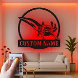 Insegna in metallo personalizzata con Axolotl e luce LED regalo unico per amanti degli anfibi decorazione per camera da letto o ufficio