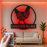 Cartel de metal LED Silueta de Pollo Personalizado Regalo de Granja Decoración de Cocina o Jardín