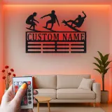 Panneau LED surfeur personnalisé | Art mural en métal personnalisé | Décoration de maison de plage et éclairage côtier | Cadeau pour amateur de surf
