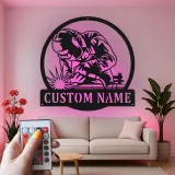 Décoration murale en métal LED personnalisée pour soudeurs - Cadeau de garage pour passionnés de soudure
