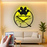 Custom Hair Stylist Led Light Metal Wall Art Personalized Barber Shop Gift Salon Decor for Hairdressers
