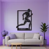 Cartel de metal personalizado para corredor | Decoración mural retroiluminada con LED para gimnasio y hogar | Regalo de maratón para atleta | Decoración deportiva moderna