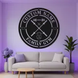 Enseigne de salle de sport personnalisée avec LED | Décoration murale en métal personnalisée pour salle de sport à domicile et studio fitness | Cadeau déco pour salle d’entraînement