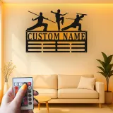 Arte Murale in Metallo per Arti Marziali Personalizzata | Insegna LED Personalizzata per Kung Fu | Regalo Decorativo per Dojo e Scuola di Karate
