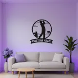 Panneau métallique personnalisé pour golfeur | Décoration murale LED personnalisée | Cadeau pour amateur de golf | Déco de man cave et bar à domicile