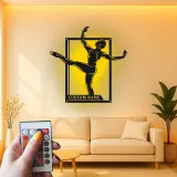 Décoration murale en métal personnalisée Danseuse de ballet avec rétroéclairage LED Cadeau pour danseurs Décor de studio ou de chambre