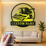 Custom Combine Harvester Led Light Metal Wall Art Farmer Gift Rustic Farmhouse Decor 1