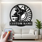 Décoration murale en métal personnalisée avec rétroéclairage LED de breakdance - Cadeau personnalisé pour les danseurs, décoration de studio de danse urbaine