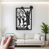 Décoration murale en métal personnalisée avec rétroéclairage Cheerleader - Cadeau de cheerleading pour sa chambre ou décoration de gym