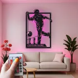 Insegna in metallo personalizzata con luce LED per giocatori di bowling - Regalo personalizzato per appassionati di bowling e decorazione per sale giochi