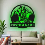 Personalized Snowmobile LED Sign | Custom Metal Wall Art for Rider | Mountain Cabin Decor | Snowmobiling Enthusiast Gift