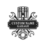 Personalisierte Garage LED-Schild | Individuelle Metall-Wandkunst für Mechaniker | Geschenk für Autoliebhaber