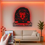 Tibet Mastiff Metall-Wandkunst | Personalisierte Hundeporträt LED-Leuchte | Geschenk für Tierliebhaber | Realistische Wohnkultur