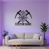 Personalisiertes Bergkompass Metall-Schild | LED Licht für Wanderer | Wandkunst für Outdoor-Entdecker im Büro & Zuhause