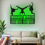 Cartel de metal personalizado con luz LED Breakdancer, regalo personalizado para bailarines, decoración de estudio de danza