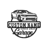 Personalisierte LED-Metall-Wandkunst für die Autogarage – Geschenk für Auto-Enthusiasten, Garagendekor-Schild 1
