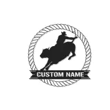 Cartel de metal LED personalizado de vaquero de rodeo regalo occidental para él decoración rústica de cueva de hombre