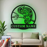 Cartel de metal personalizado con luz LED de camaleón, regalo único para amantes de reptiles, decoración única para salón