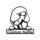 Insegna in metallo personalizzata con luce LED a forma di cane pastore regalo per amanti dei cani decorazione per soggiorno 1