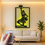 Personalisierte Cheerleader LED-beleuchtete Metall-Wandkunst – Geschenk für Cheer-Teamzimmer oder Spielzimmer-Deko