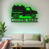 Custom Septic Truck Sign | Personalized LED Metal Wall Art | Gift for Truck Driver | Garage & Man Cave Decor